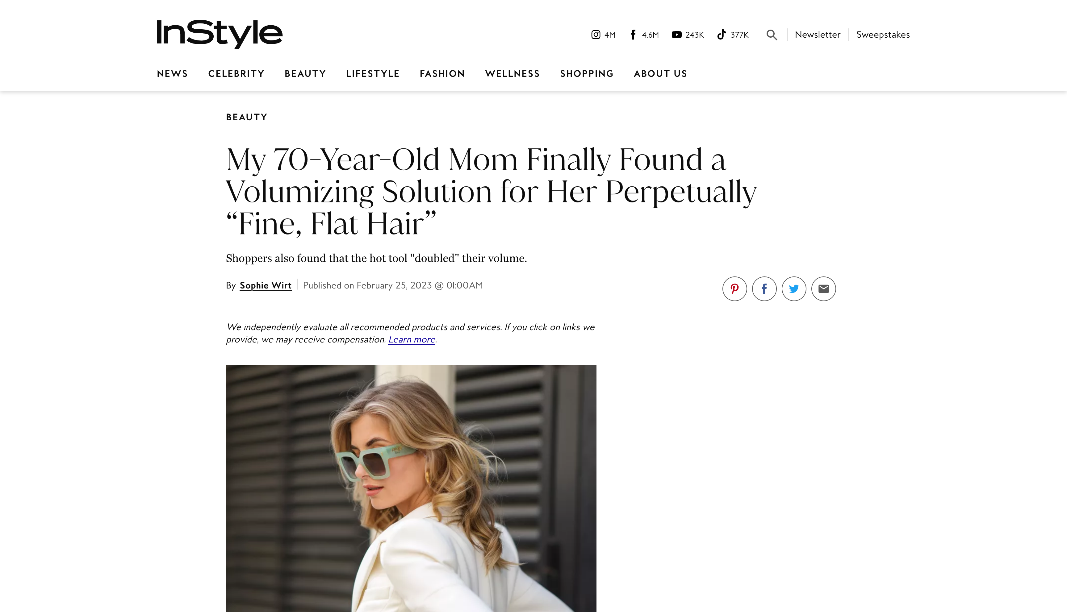 InStyle Magazine Feature